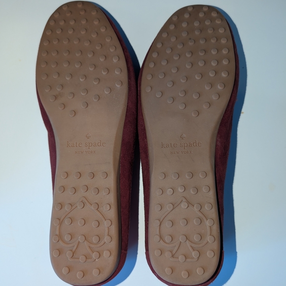 Kate Spade Bernice Burgundy Suede Loafers - Picture 3 of 5